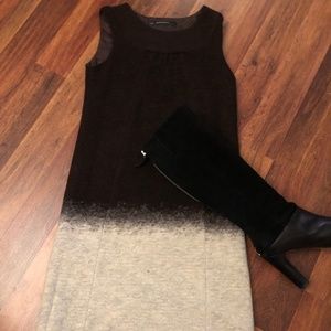 Zara Basic Wool Ombre Shift Dress